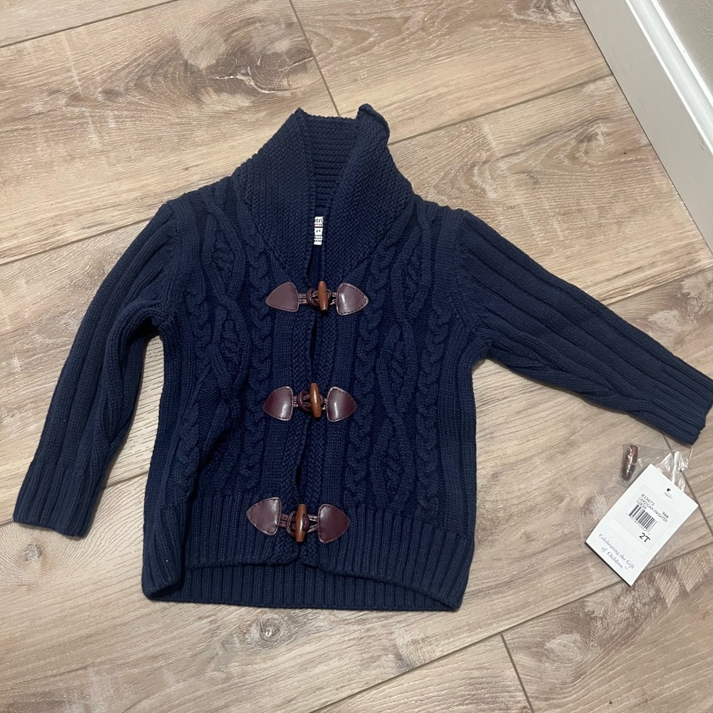 navy sweater